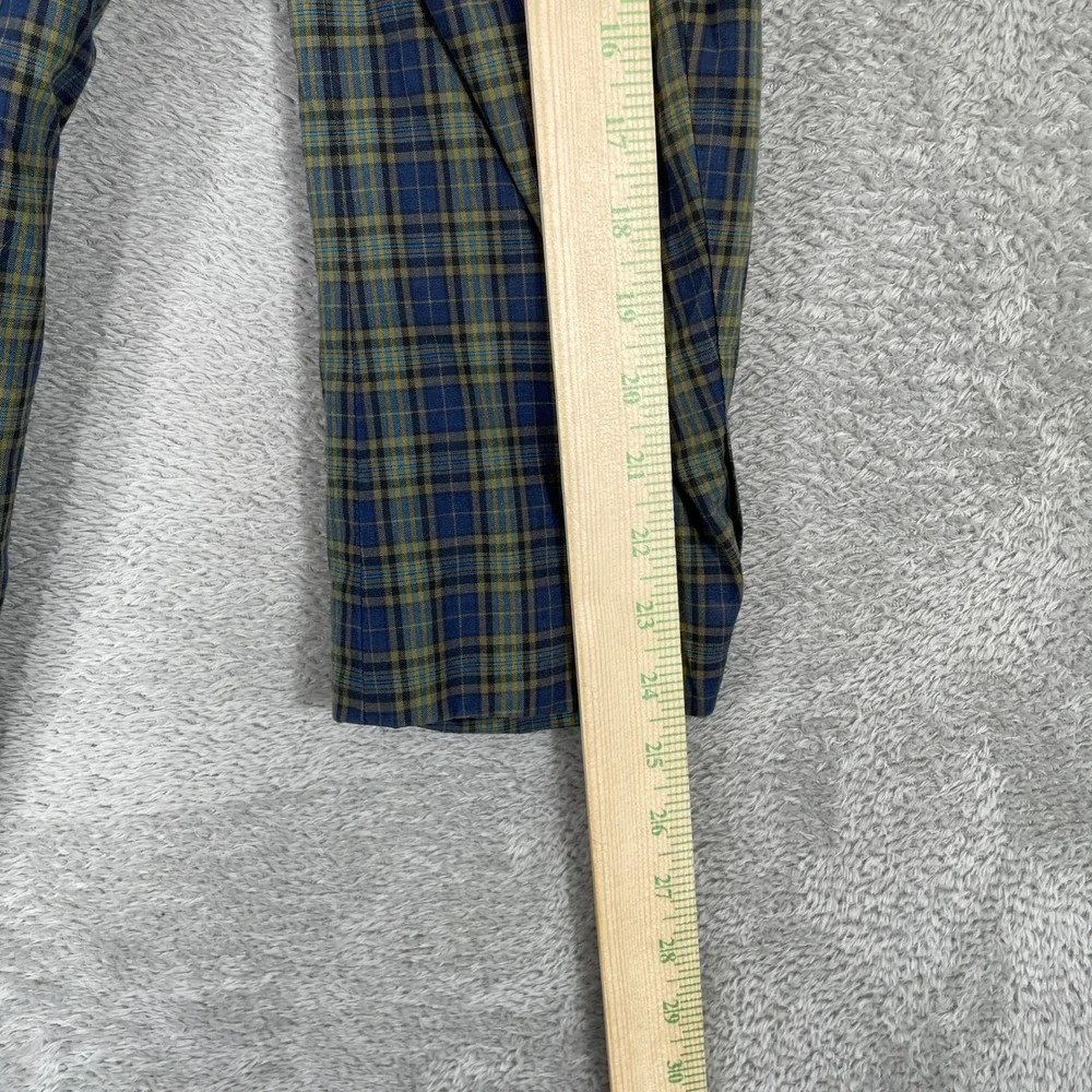 Gap Classic Blazer Mens Large Blue Green Plaid Cotton Tailored Jacket